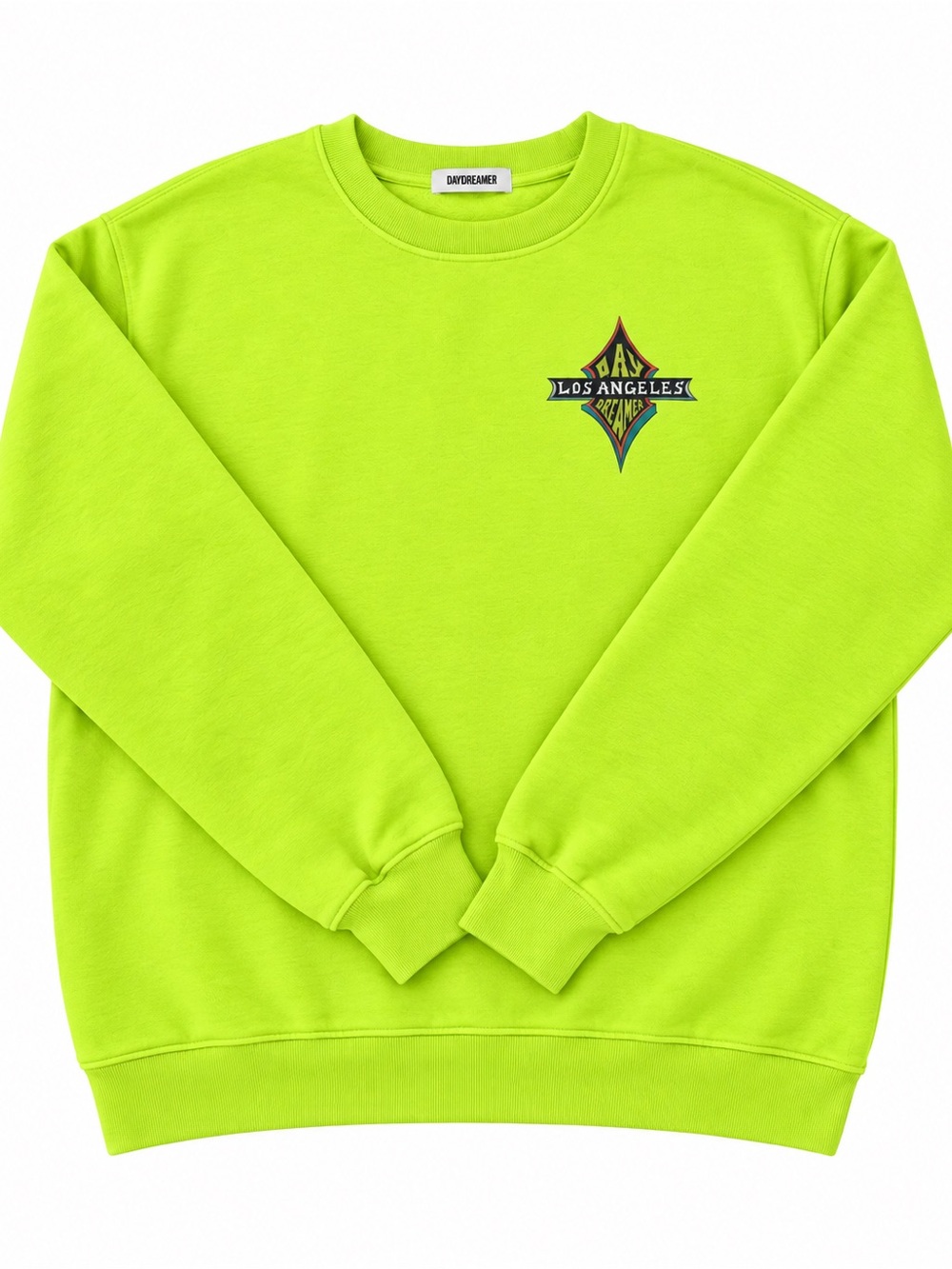 Daydreamer Neon Lime Crewneck Sweatshirt with LA Star Logo